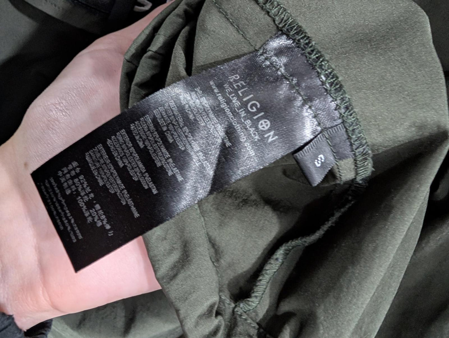 Religion Smock Parka Men Small Overhead Jacket Khaki Green Gallagher Windbreaker
