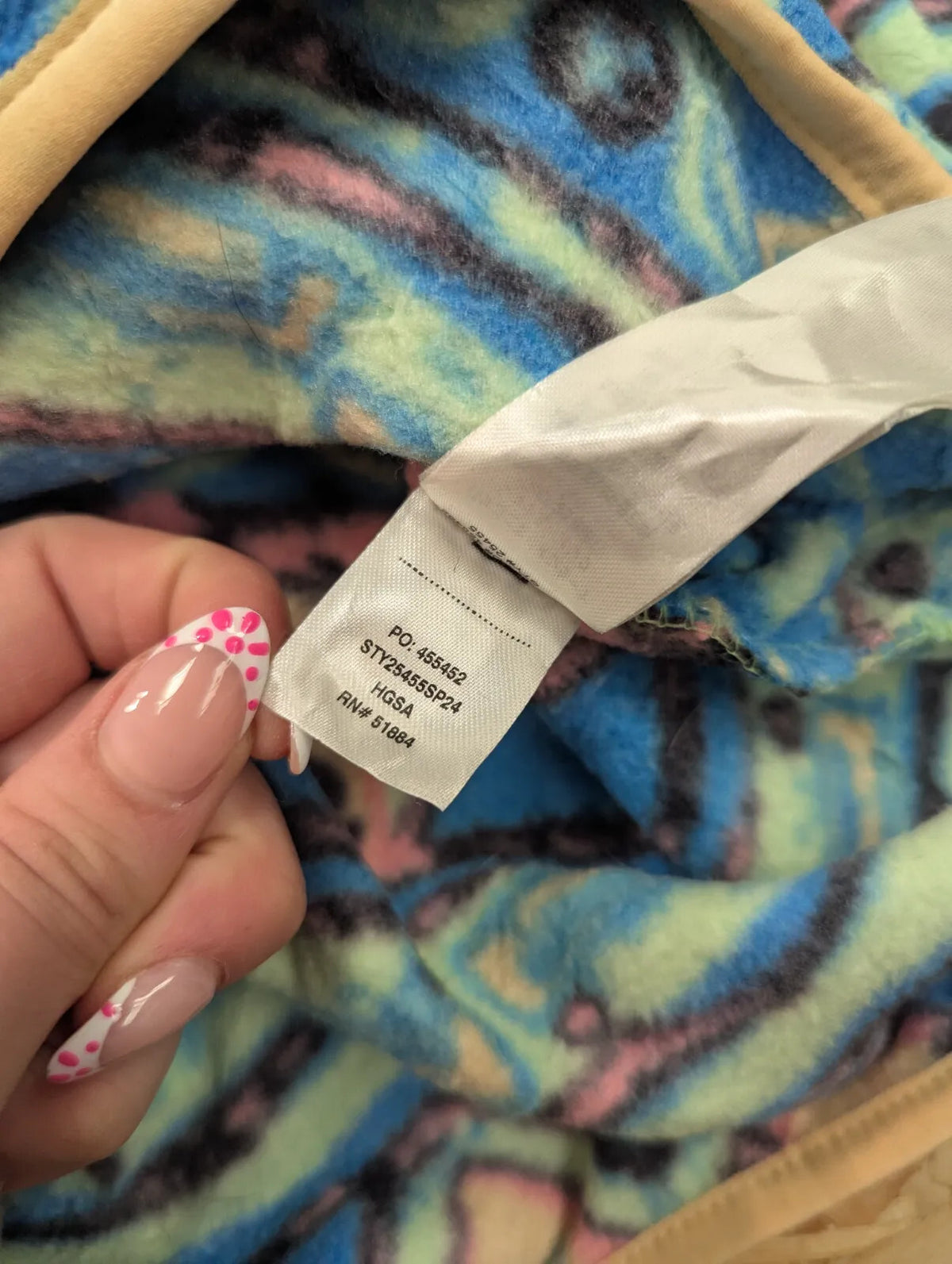 Patagonia Synchilla Fleece Womens Large Blue High Hopes Geo Salamander Pattern