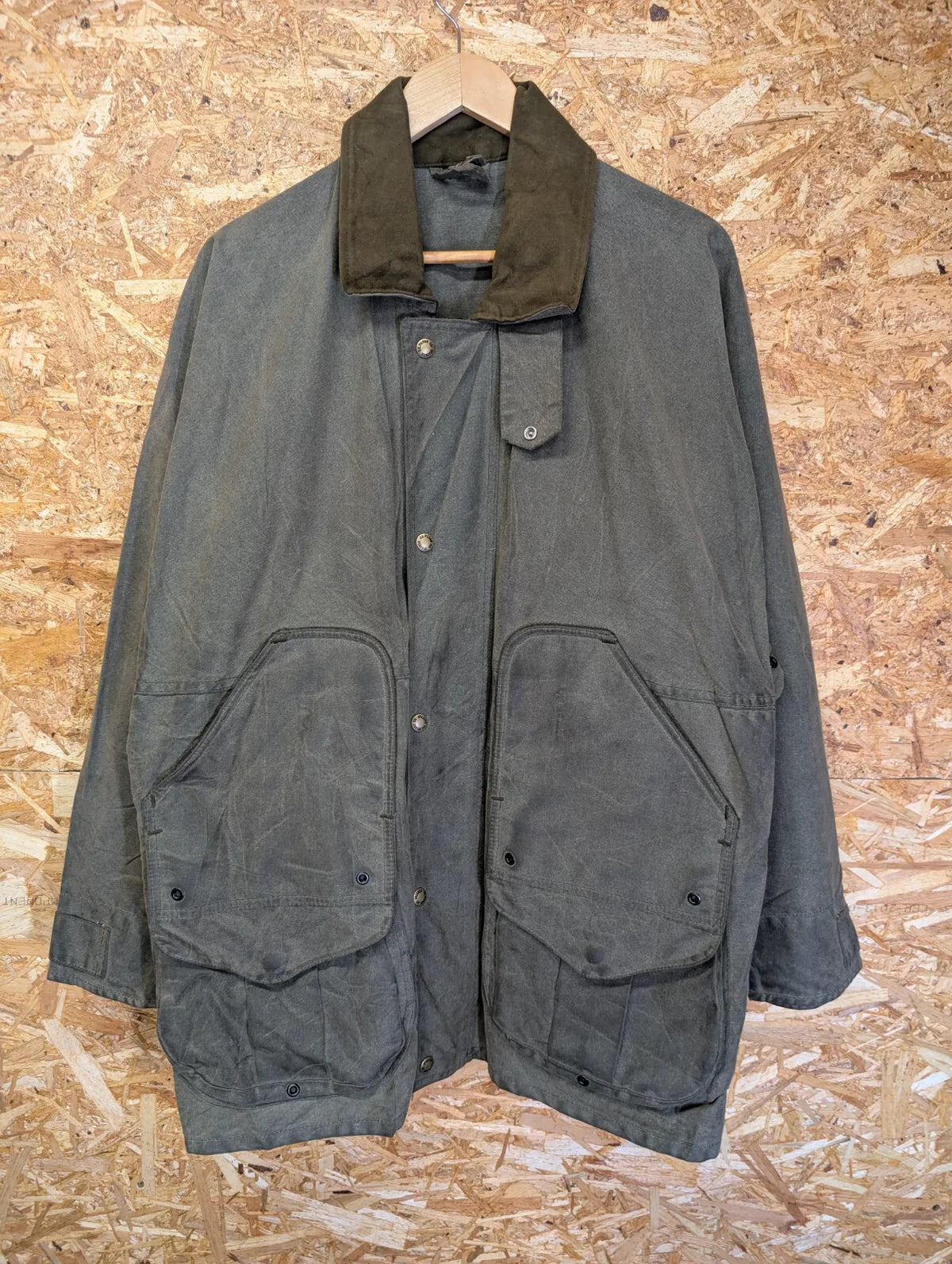 Filson Shelter Cloth Packer Mens Large Green 460n Wax Waterfowl Oil Field USA