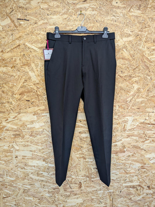 Herbie Frogg Mens W32 S Limited Edition Trousers Black Smart Formal Savile New