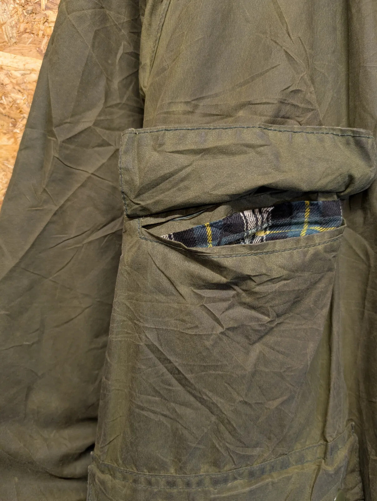 80s Barbour A100 Bedale Wax Jacket Men Large Green Cord Collar 1 Royal Warrant