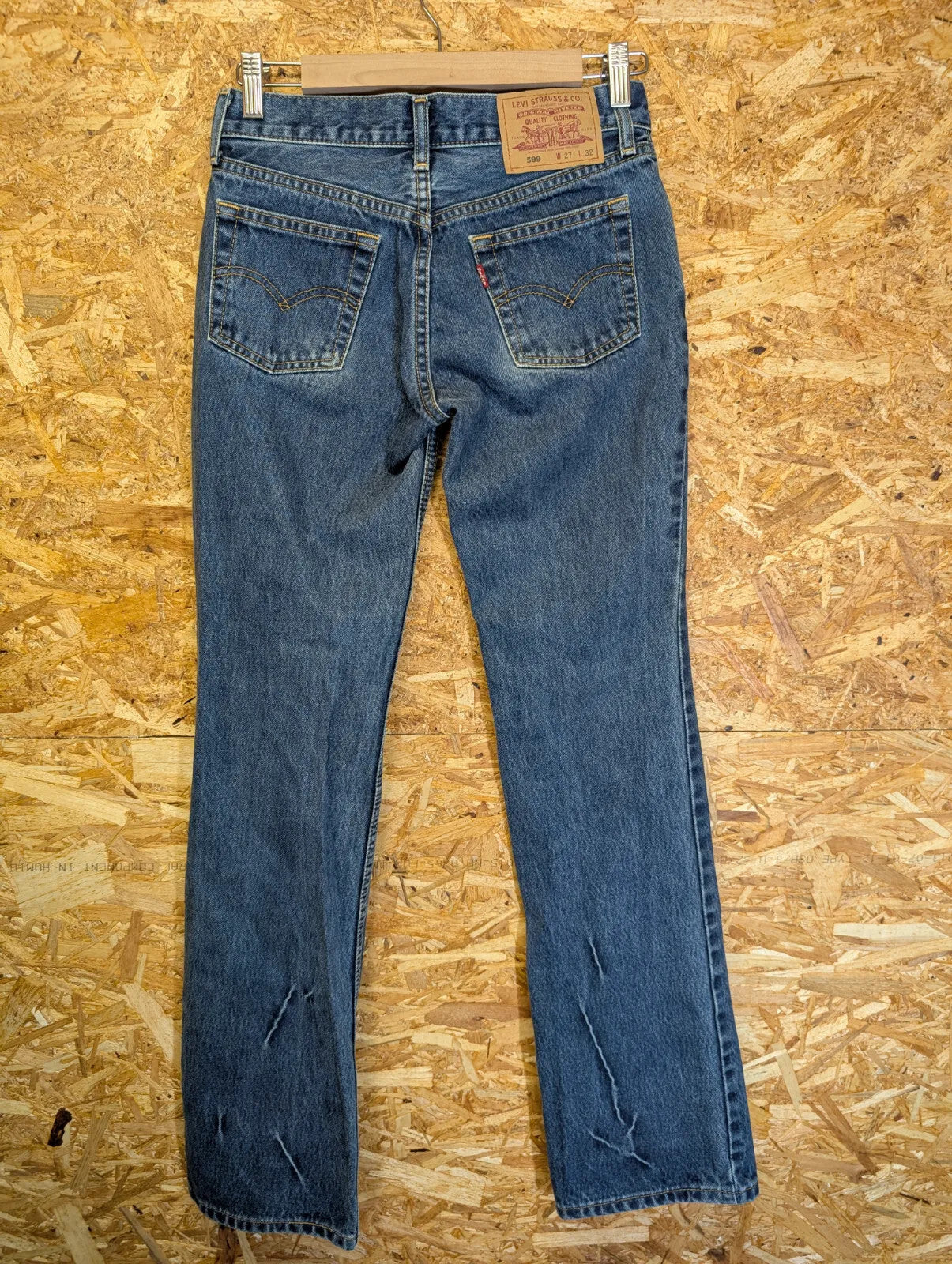 Levis 599 Low Rise Jeans Womens W27 L32 Blue Denim Straight Vintage Y2K 2000s