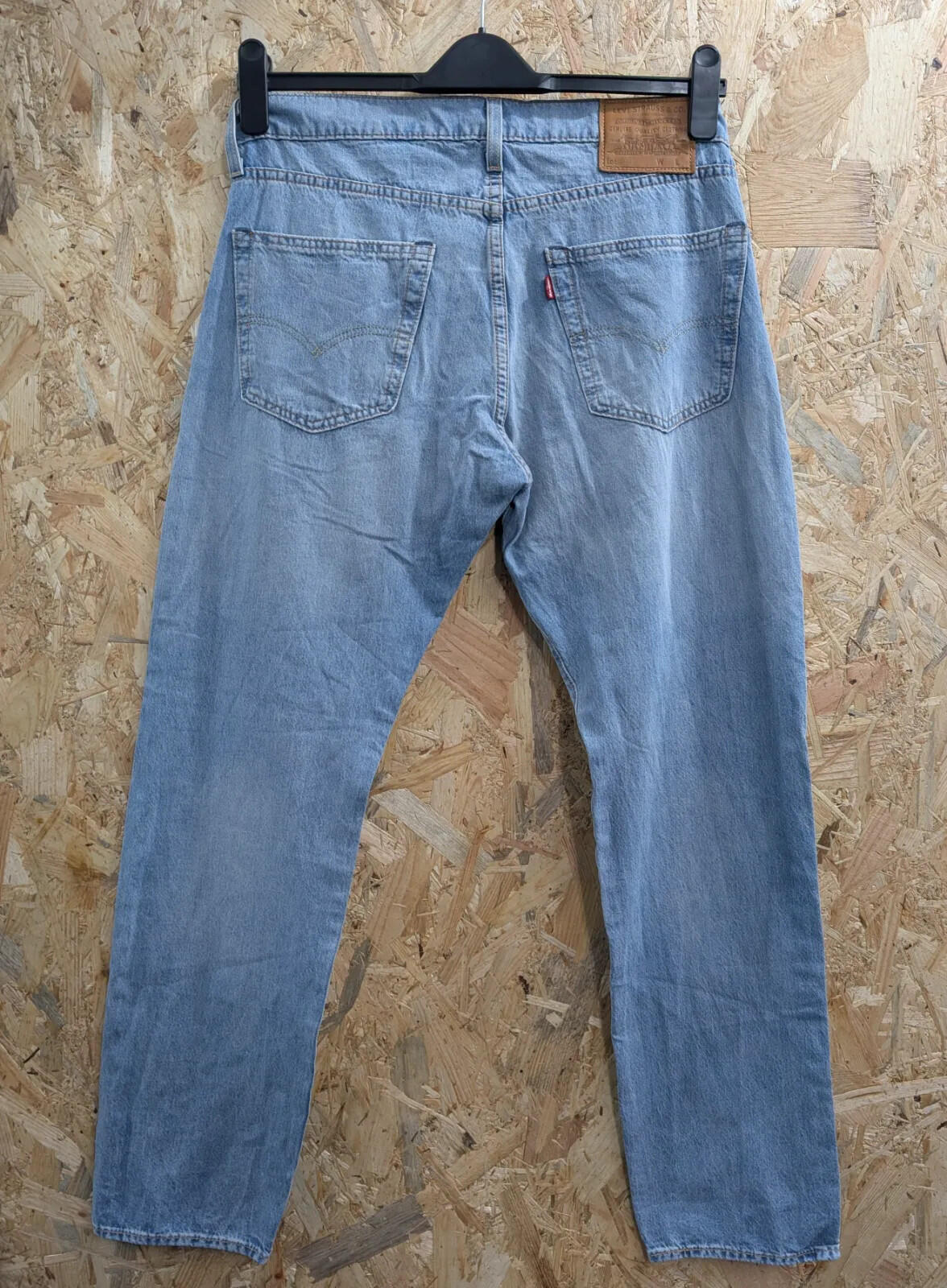 Levis 502 Jeans Mens W32 L32 Light Blue Wash Denim Zip Fly Regular Straight Leg