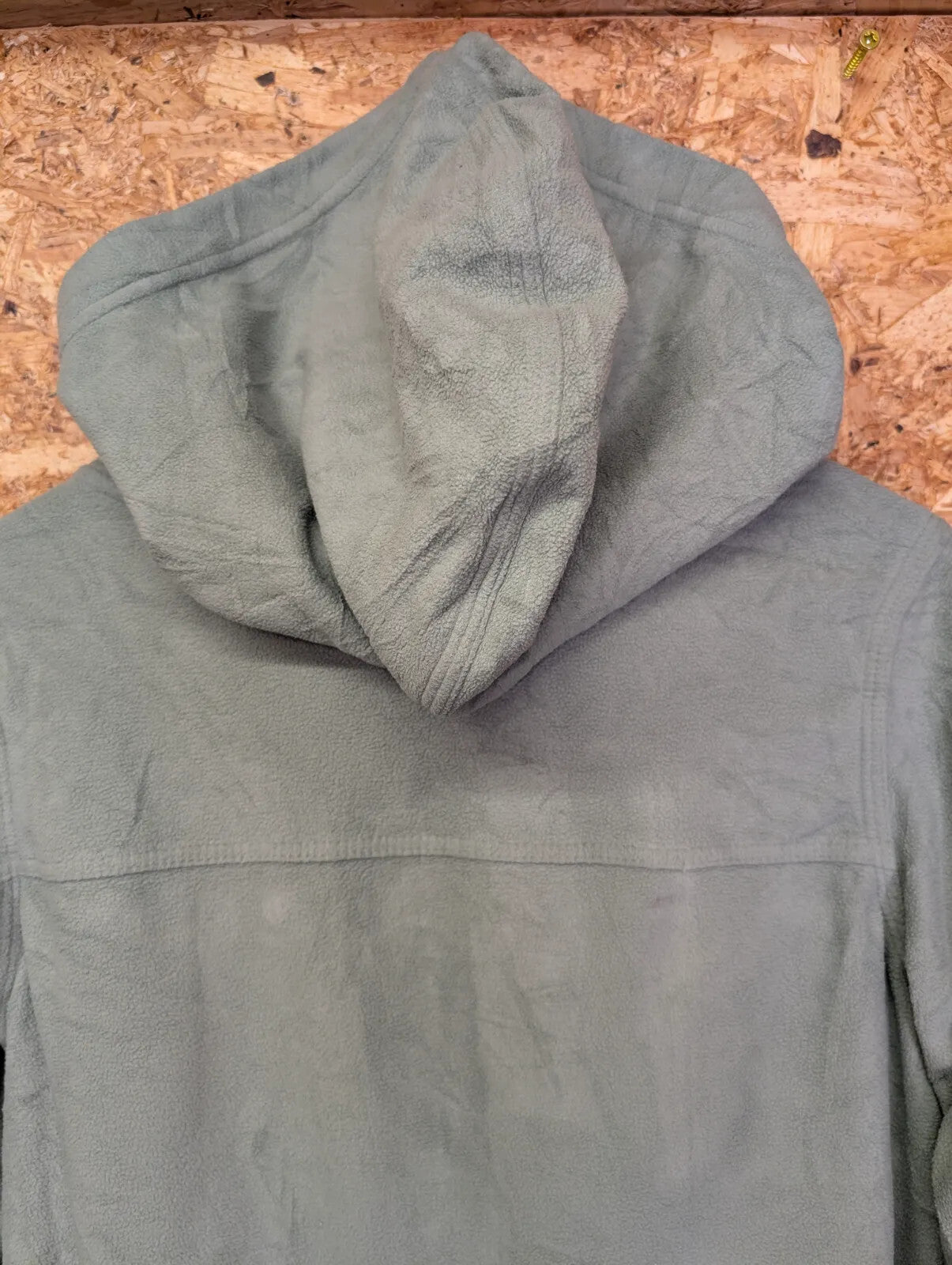 Patagonia Hooded Fleece Pullover Mens Large Green Snap-T Pockets Retro Synchilla
