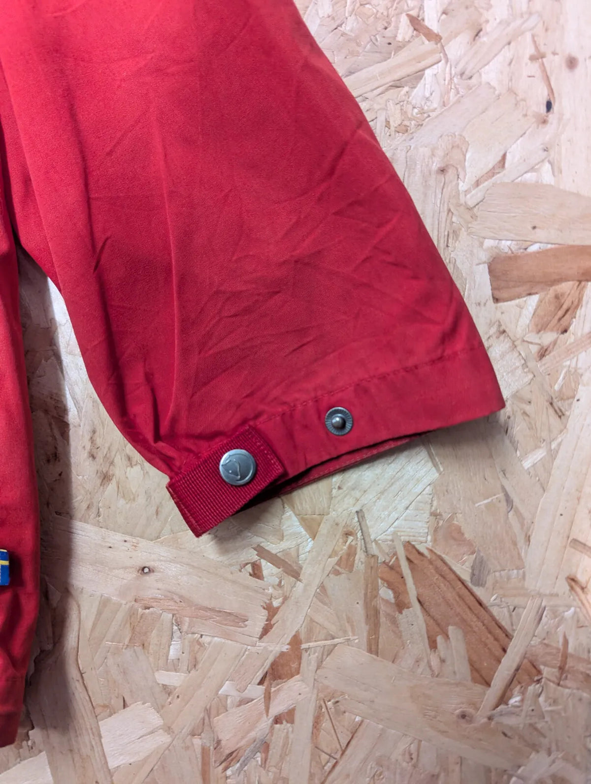 Fjallraven Vardag Anorak Womens Large Red 1/2 Zip Hooded Windbreaker G1000 Coat