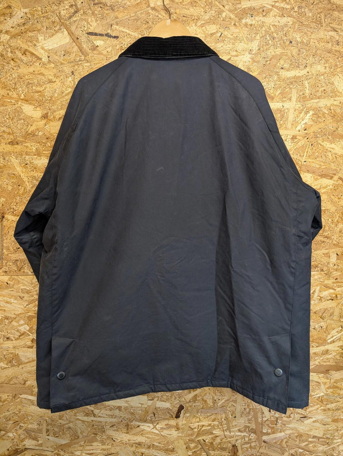 Barbour Rufford Wax Jacket XXL Men Tartan Lined Country Navy Blue Cord Collar