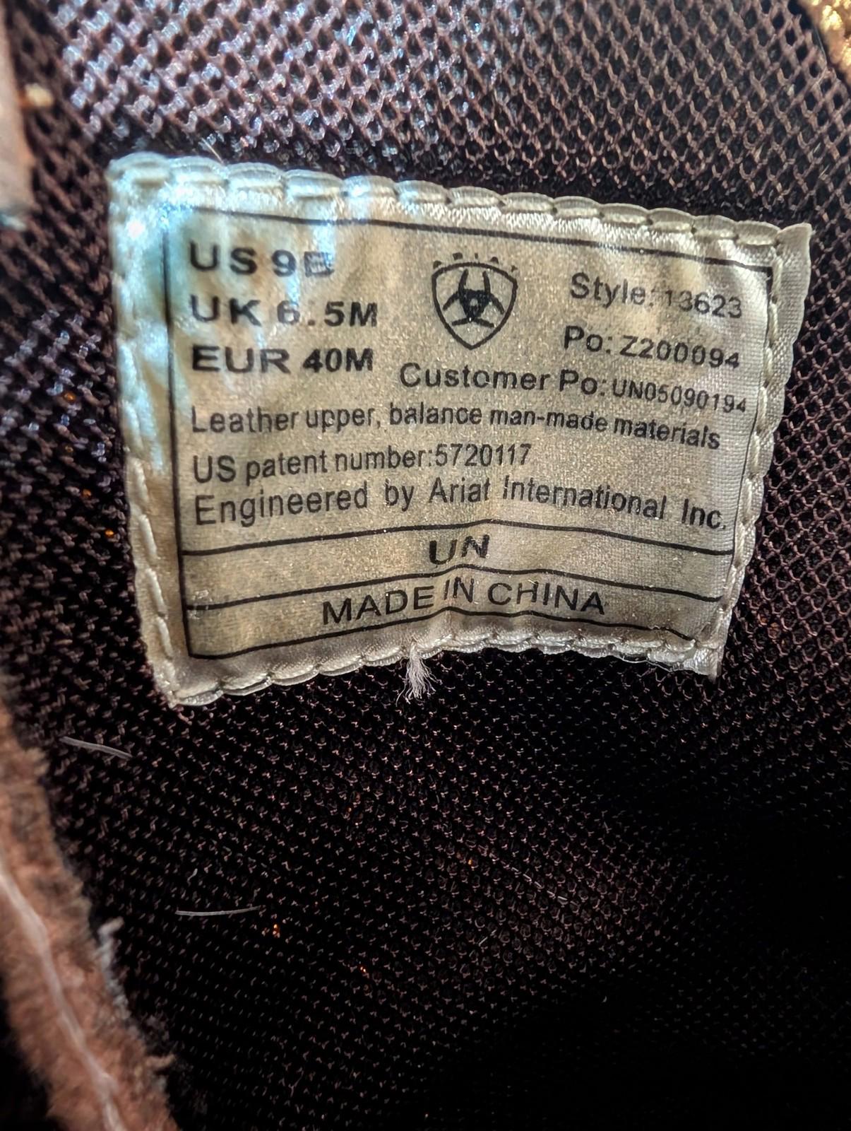 Ariat Western Boots UK 6.5 Women Leather Tassel Cowboy Embroidered Heritage Snub