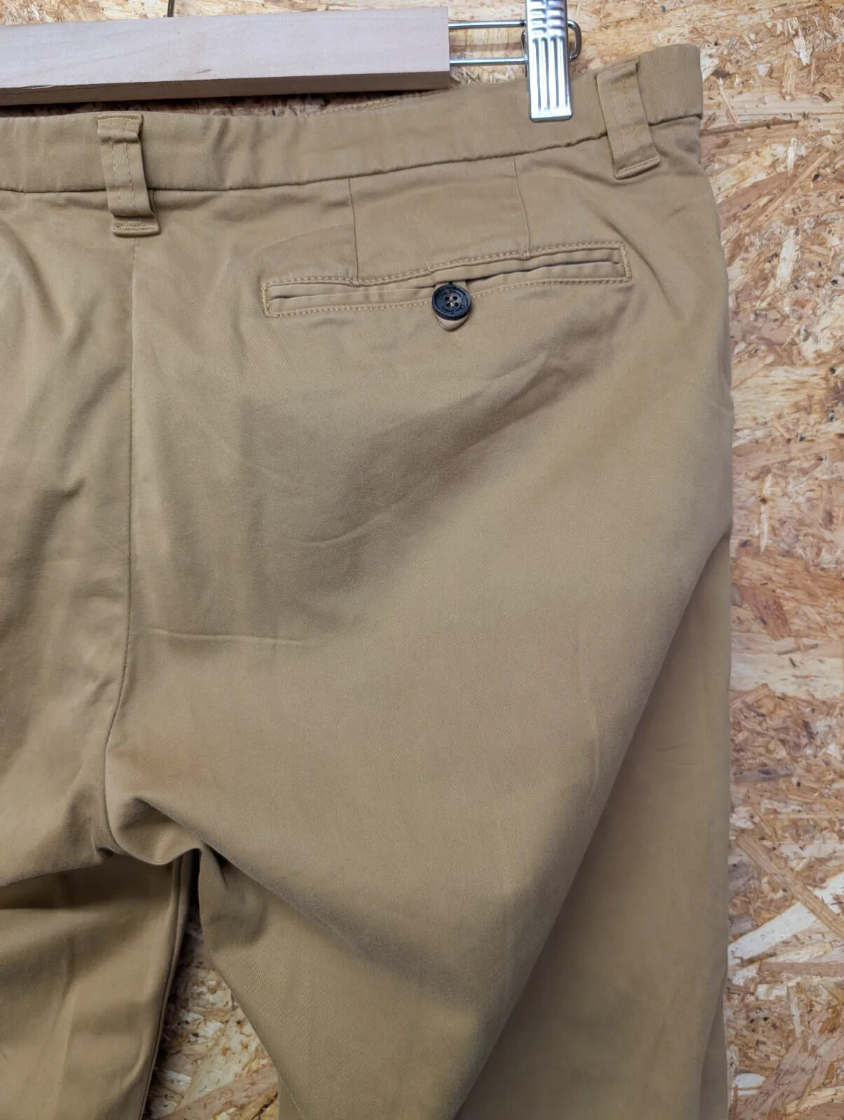 Oliver Sweeney Slim Chinos Mens W34 L32 Tan Brown Twill Trousers Zip Fly Smart