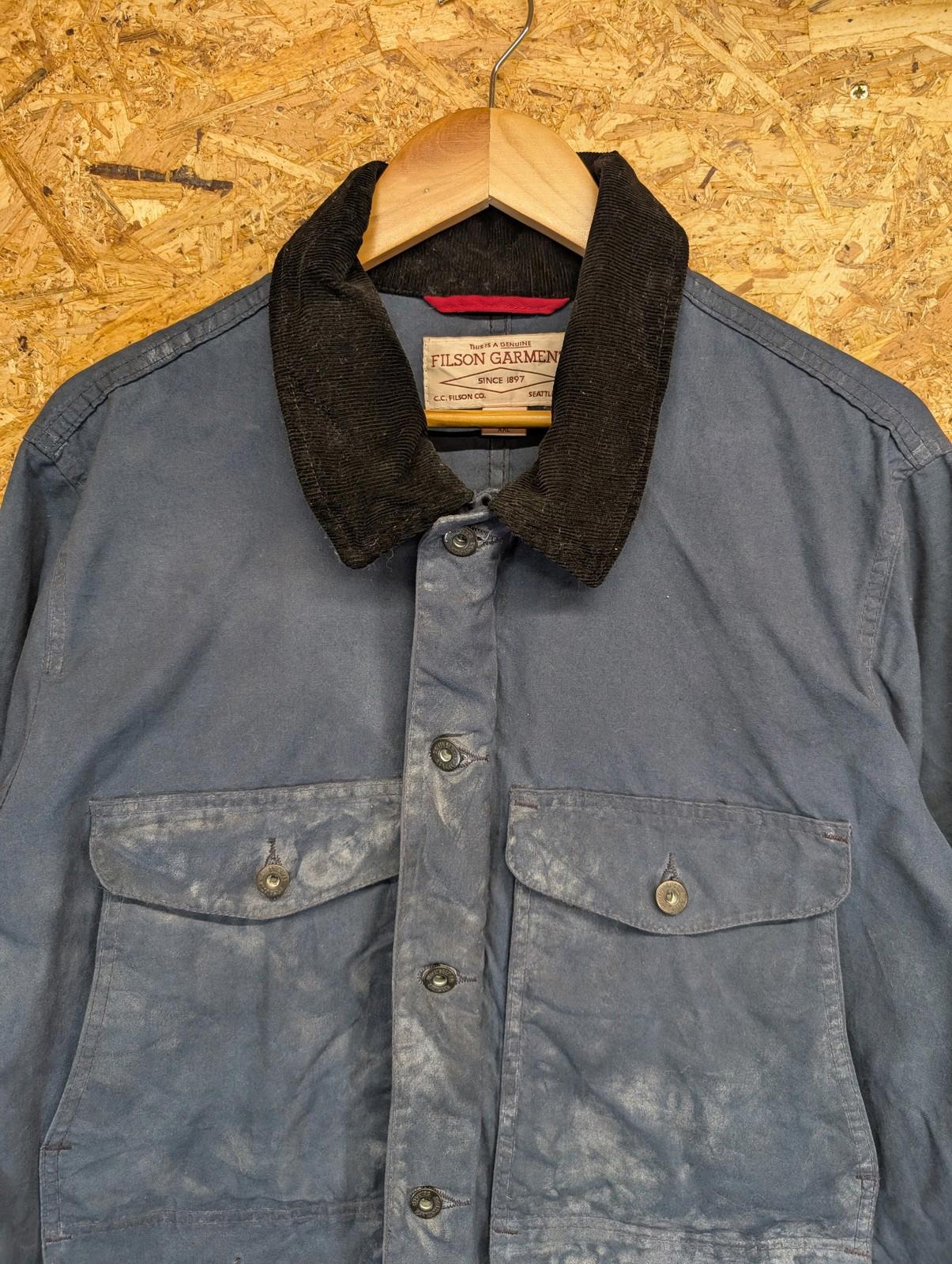 Filson Blue Journeyman Jacket XXL Men Workwear Corduroy Collar Blue Cotton