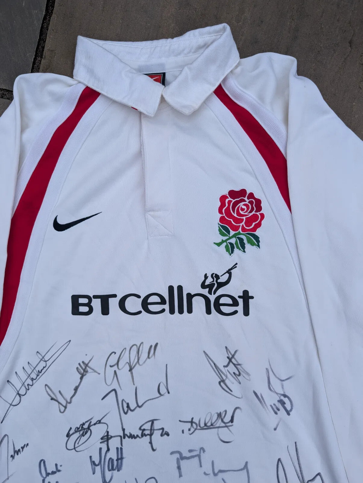 Signed England Rugby Shirt 99-03 Men Large World Cup Winners Wilkinson Dallaglio