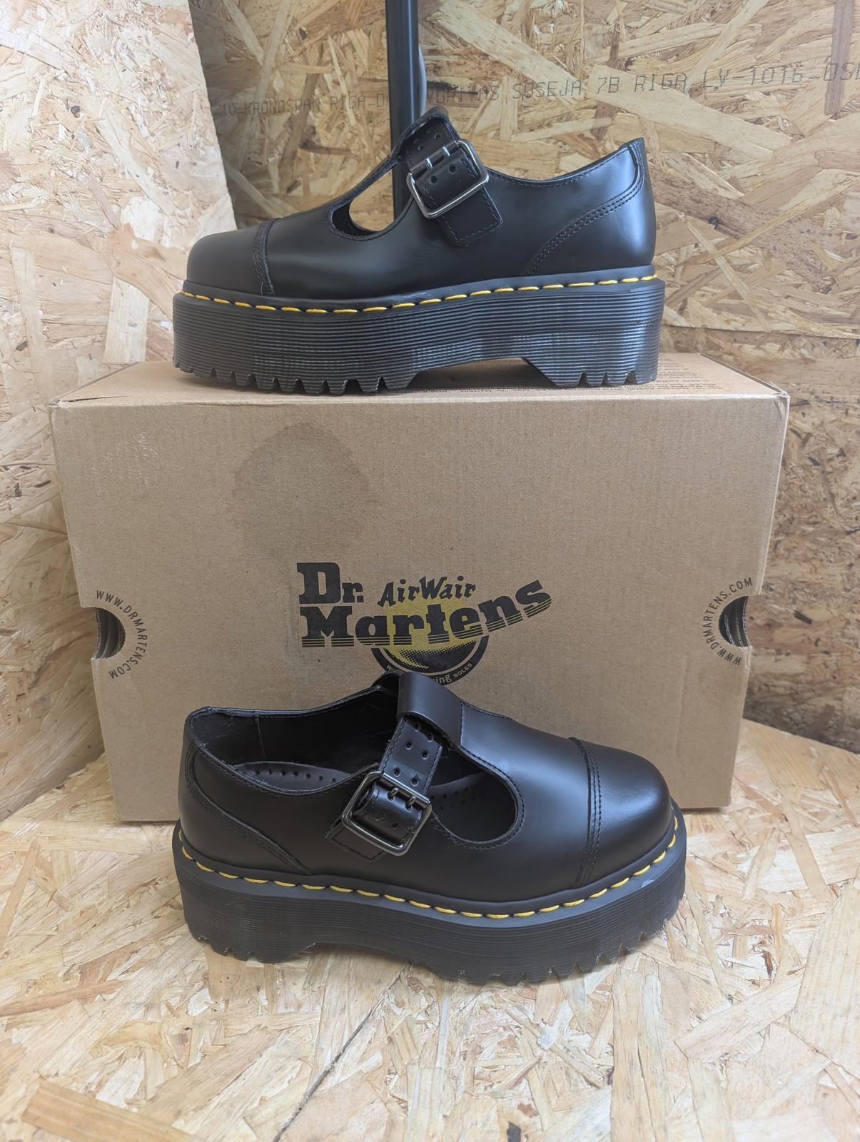 Dr. Martens Bethan Womens UK 3 EU 36 Black Mary Jane Platform Flats Y2K Style