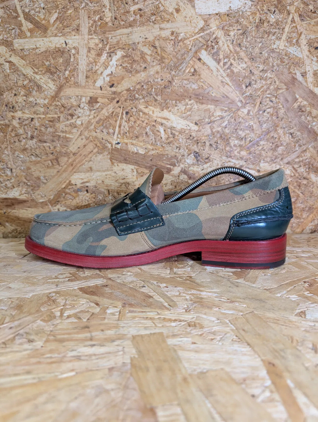 Tommy Hilfiger Collection Penny Loafer Mens UK 10.5 Camo Slip On Casual Leather