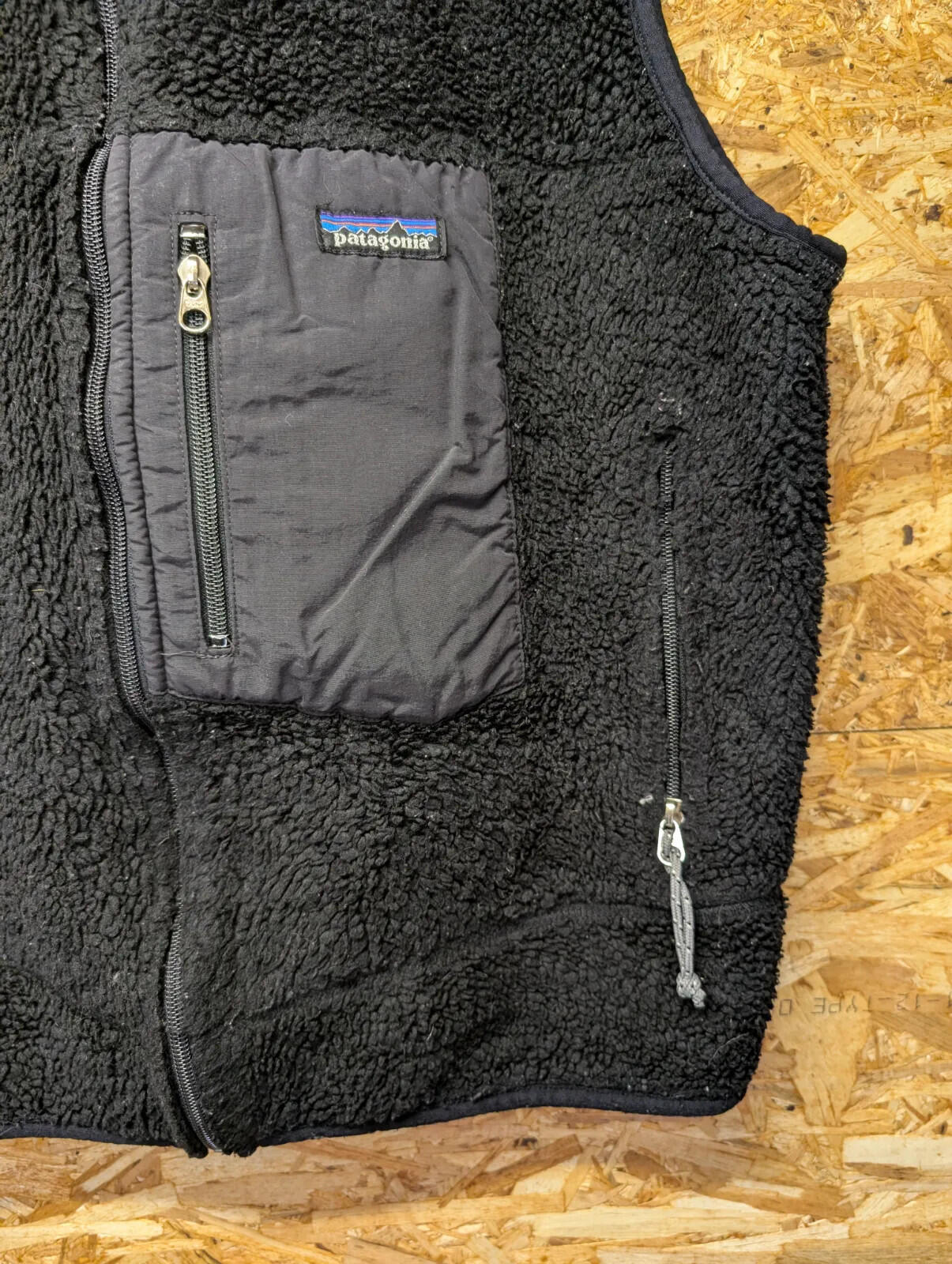 Patagonia Retro-X Pile Fleece Men XL Vest Zip Black Gilet Bodywarmer USA