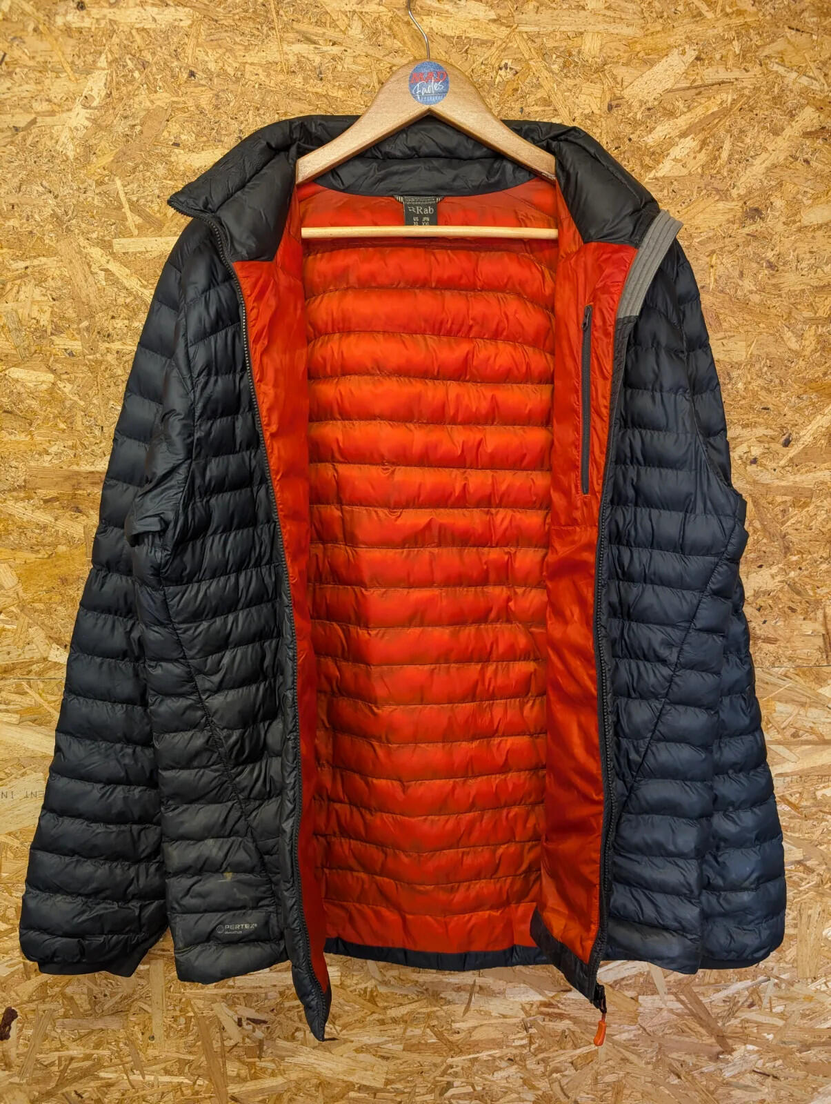 Rab Cirrus Puffer Jacket Mens XL Black Full Zip Insulated Pertex Quantum Layer