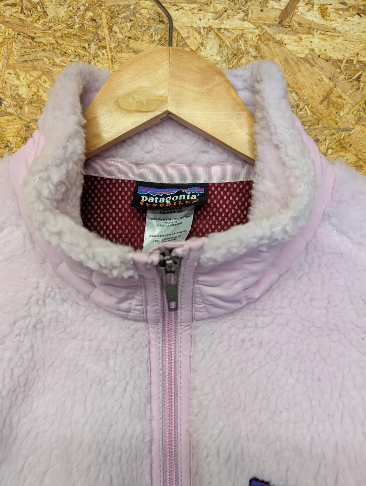 Patagonia Retro-X Fleece Jacket Womens XL Light Pink Full Zip Synchilla Sherpa