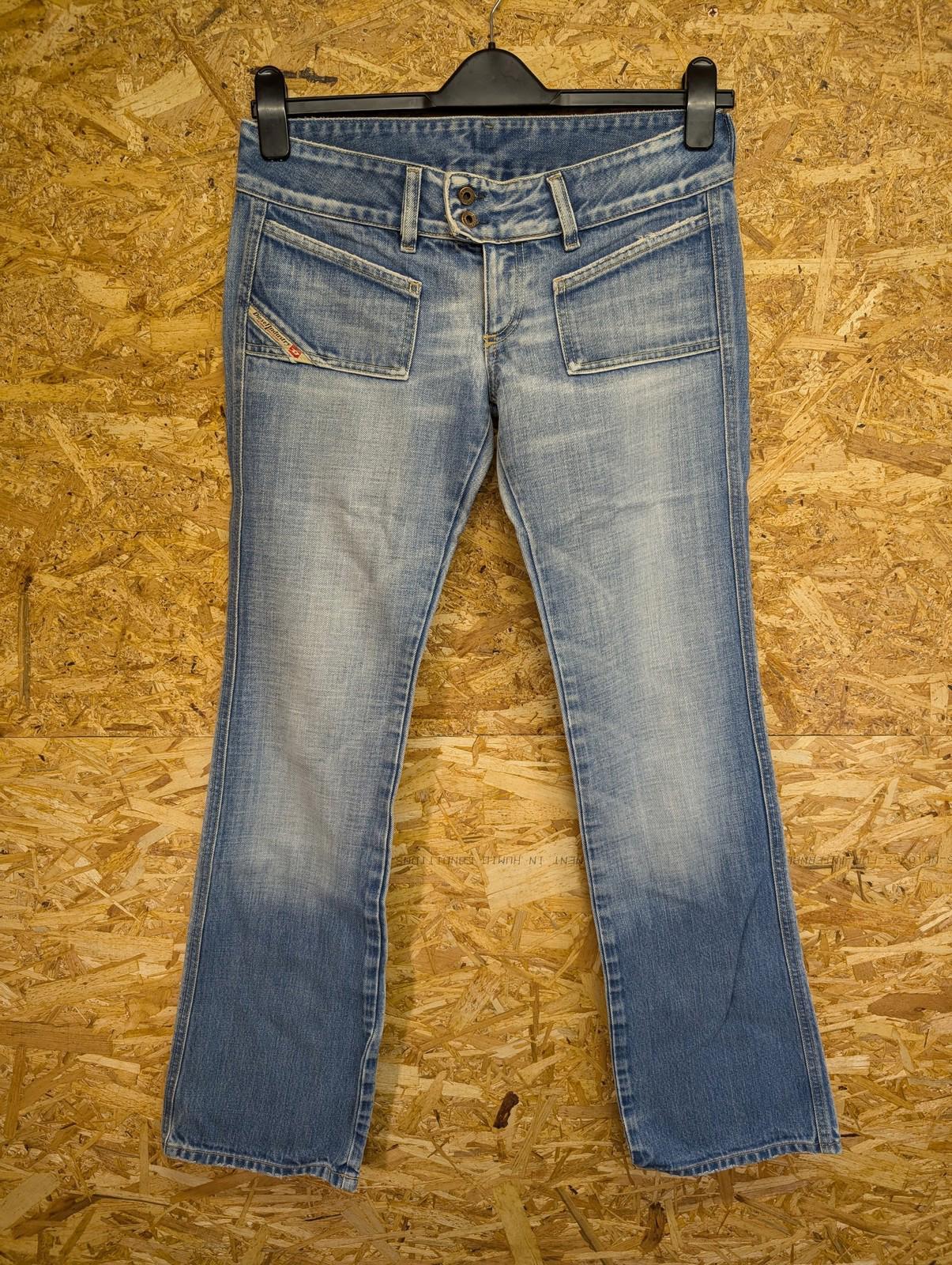 Diesel Hush Bootcut Jeans Size W28 L32 Women Faded Blue Denim Y2K Vintage Stone