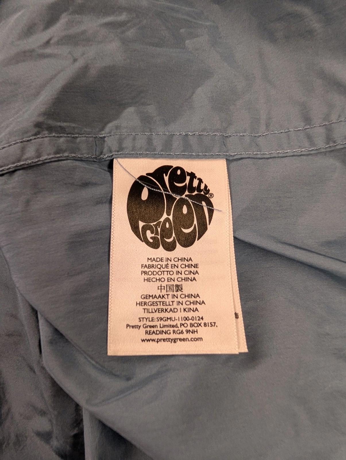 Pretty Green Field Shirt Jacket XL Casual Turquoise Blue Oi Polloi Gallagher