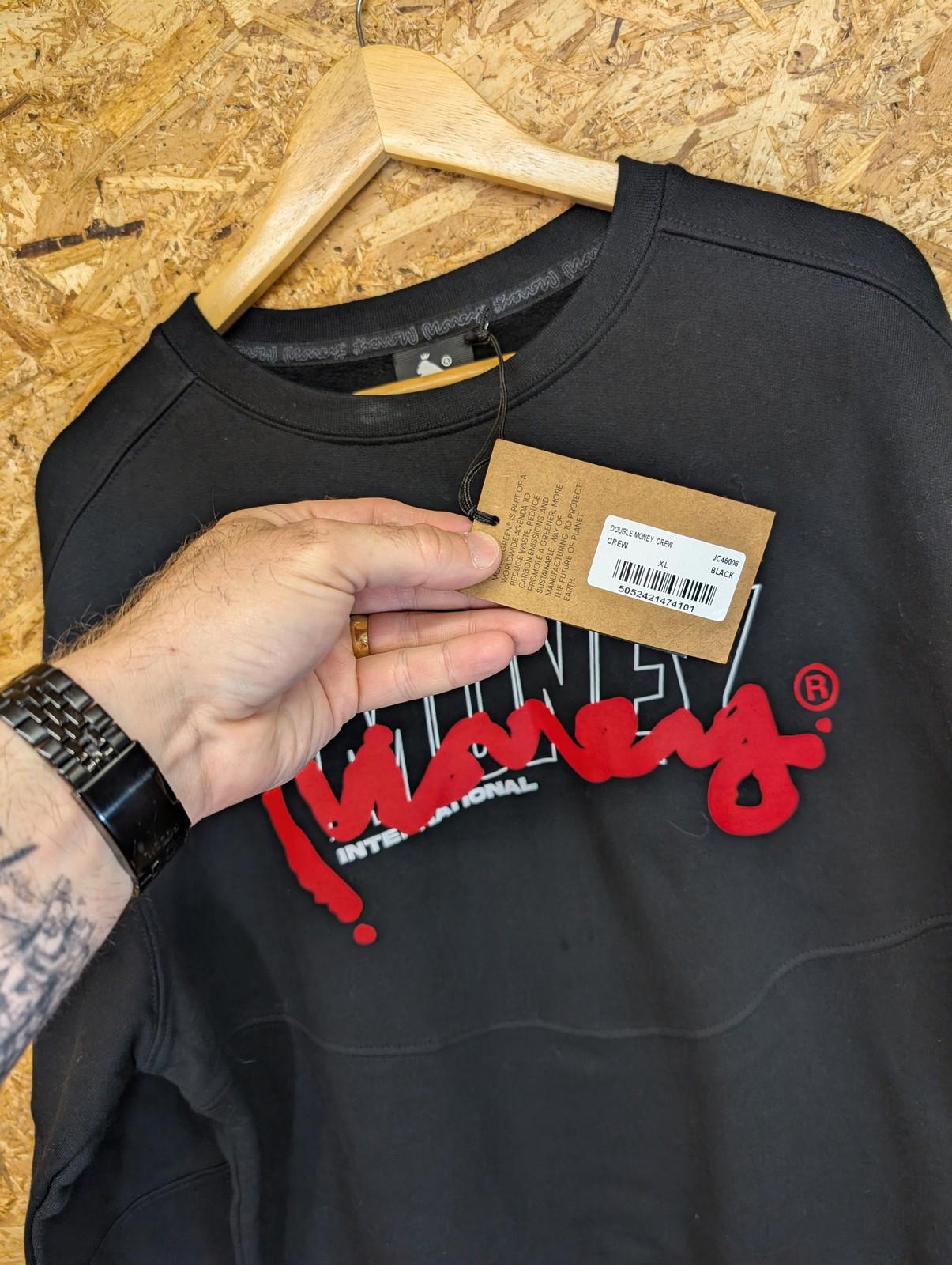 Money Clothing Ape Crew Neck Men's XL Black Sweatshirt Graphic Logo Cotton