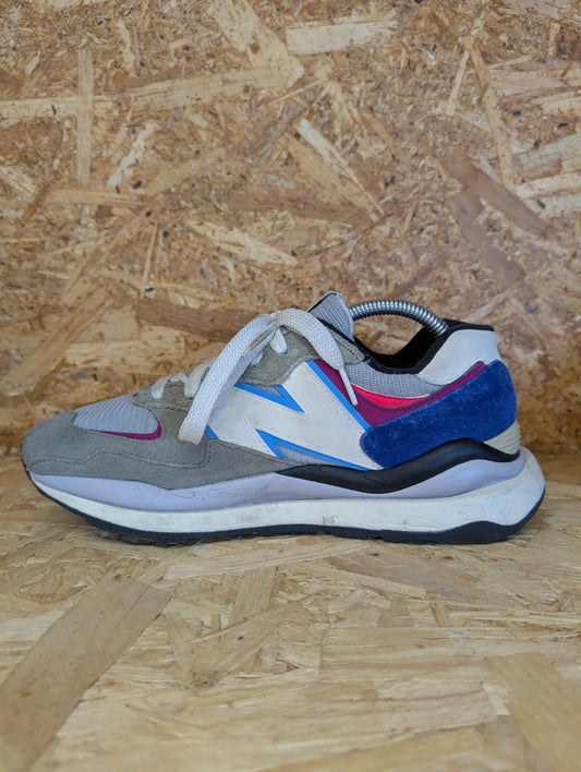 New Balance 57/40 Running Shoes UK 8 Grey Suede Trainers Running Blue M5740DD1