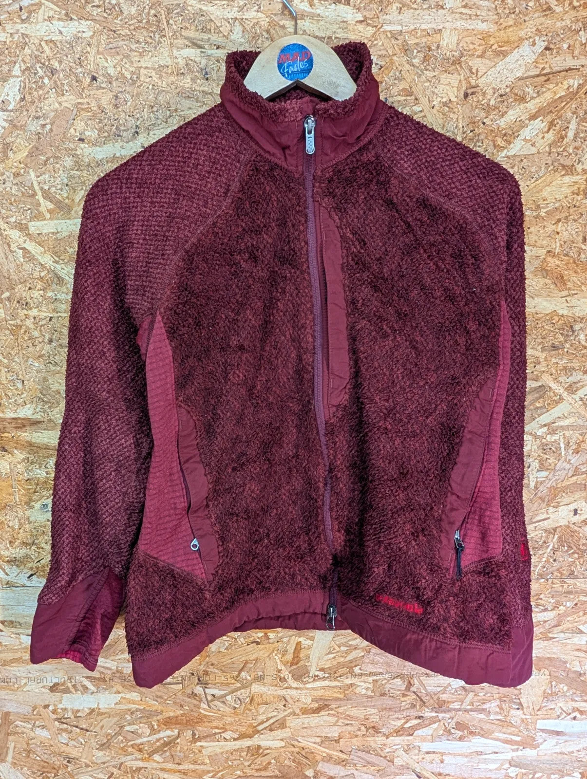 Patagonia R3 Fleece Jacket Womens Small Burgundy Red Full Zip Outdoor Hiking