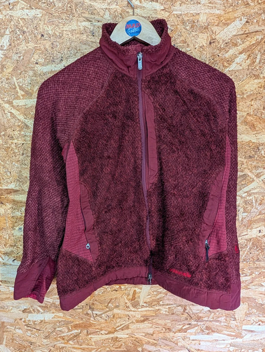Patagonia R3 Fleece Jacket Womens Small Burgundy Red Full Zip Outdoor Hiking