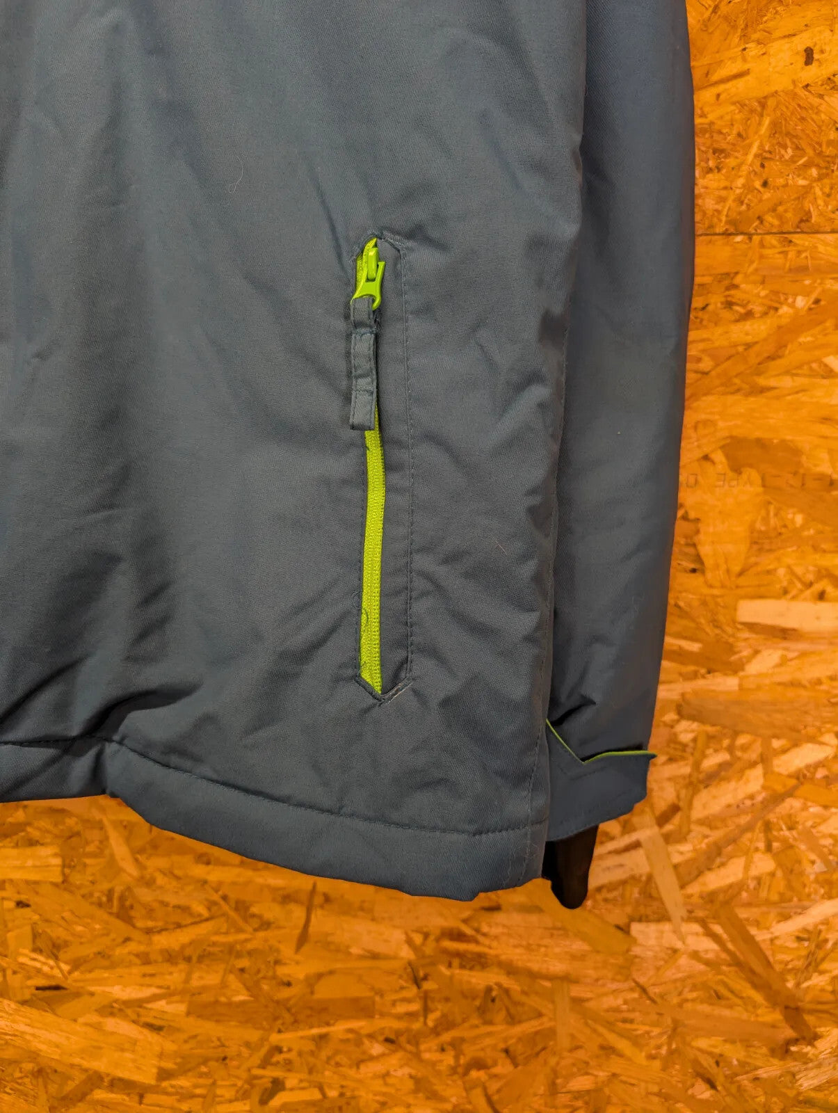 Quiksilver Snowboard Hooded Jacket Men Medium Teal Blue Waterproof DryFlight Ski