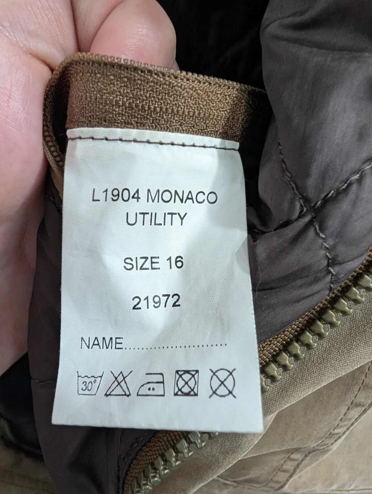 Barbour L1904 Monaco Utility Jacket Womens UK16 Beige Waterproof Breathable