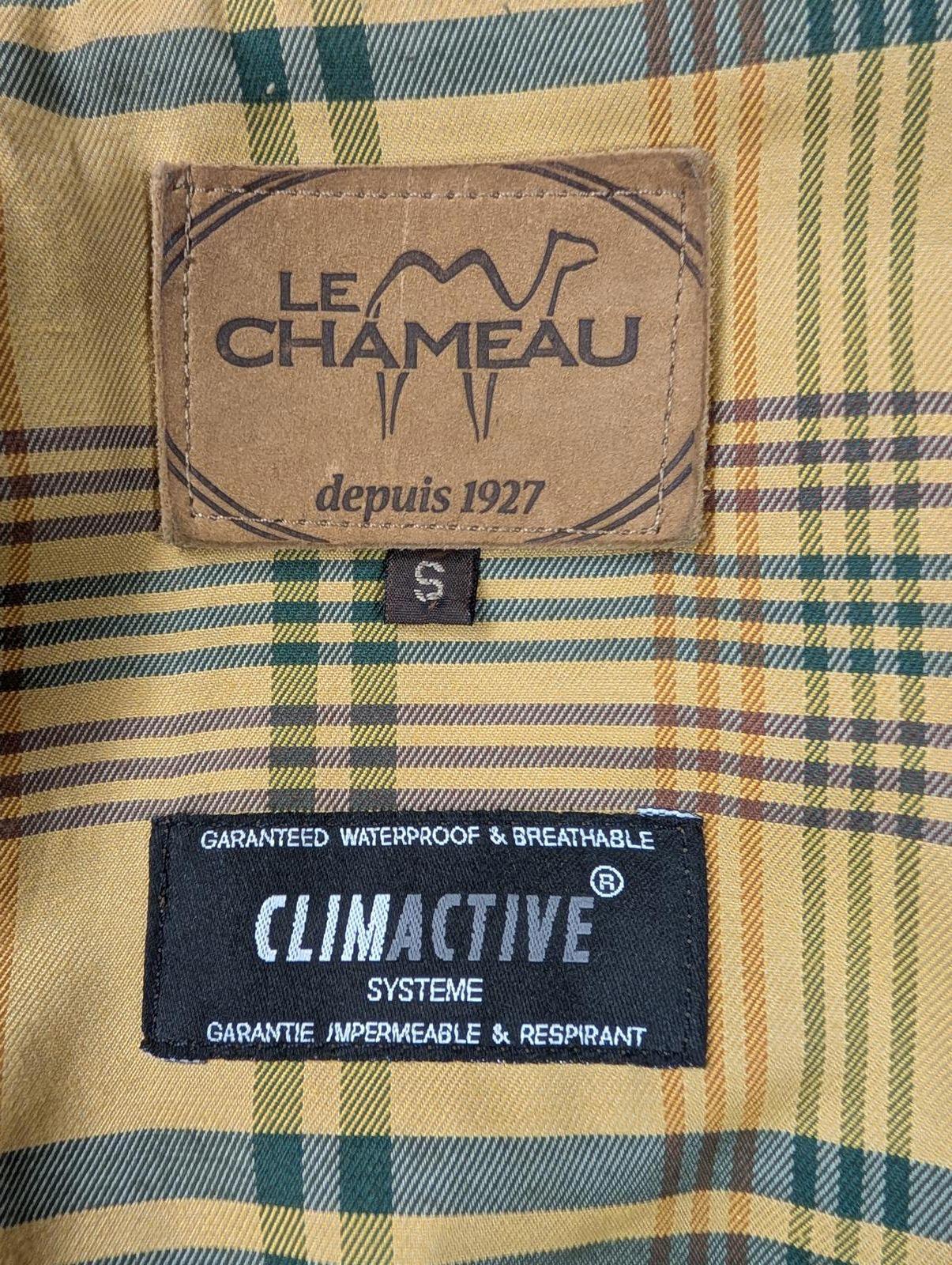 Le Chameau Belted Jacket Size 8 Small Women Lined Coat Khaki Brown Brush Cotton