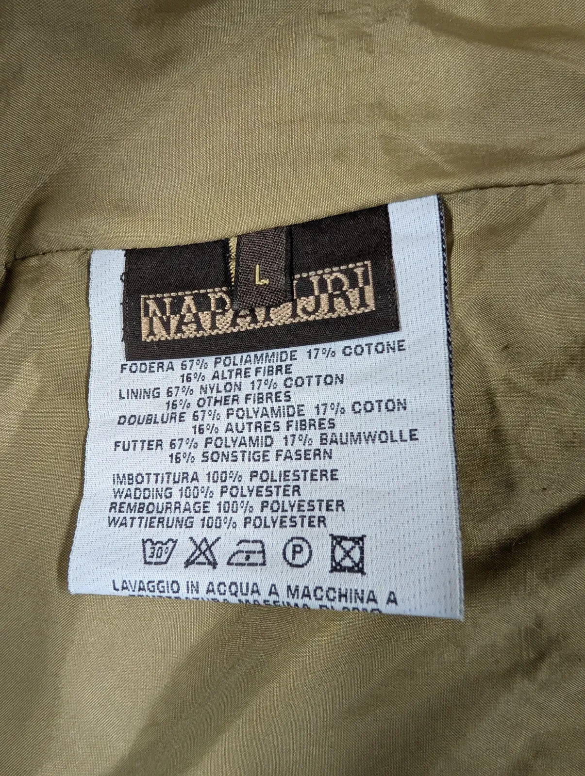Napapijri Expedition Mens Large 7114 Long Parka Jacket Grey Full Zip 90s Wool