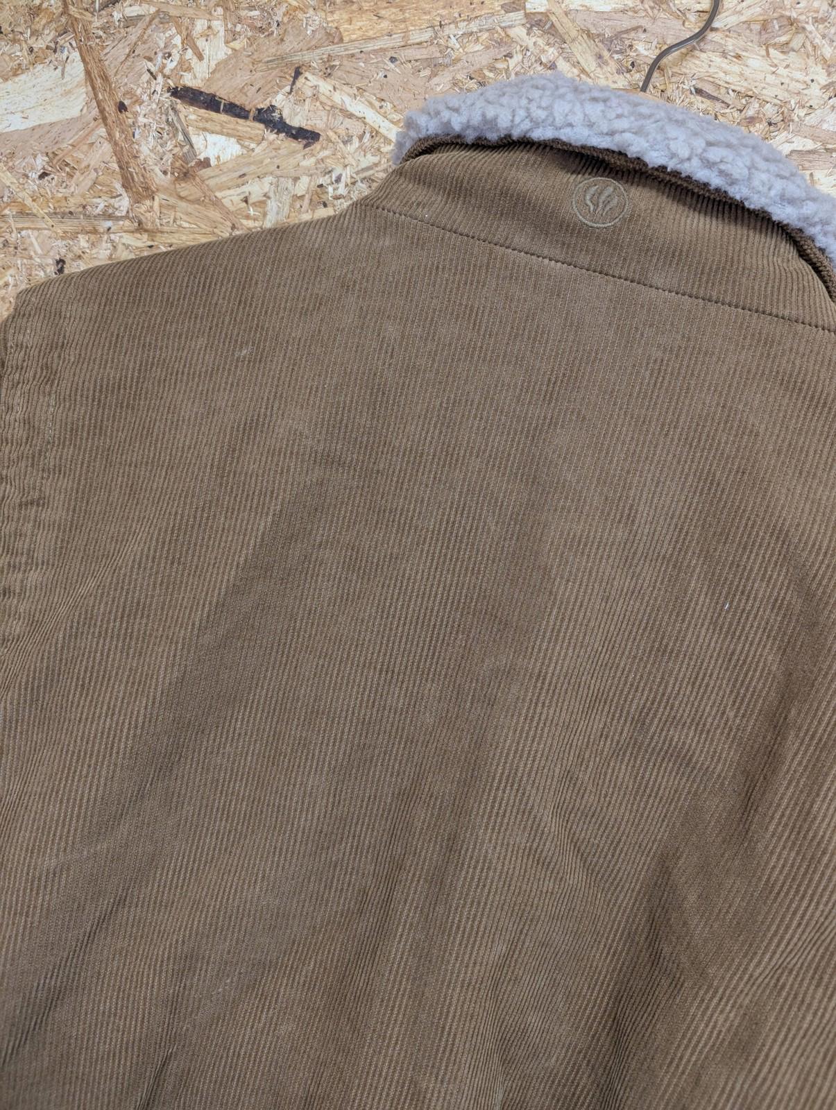 Fat Face Corduroy Jacket Large Men Sherpa Lined Brown Winter Warm Fleece Coat