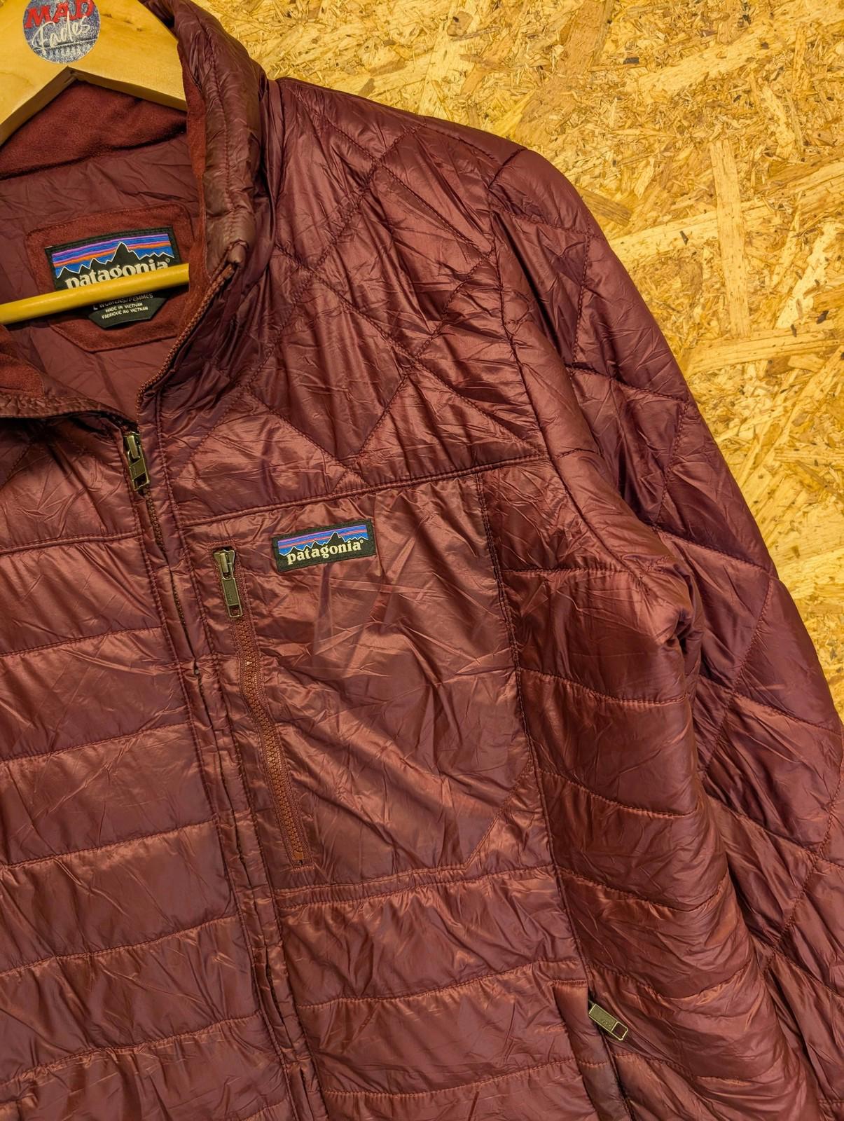 Patagonia Radalie Parka Women Large Burgundy Nano Puff Long-Line Quilt Full Zip