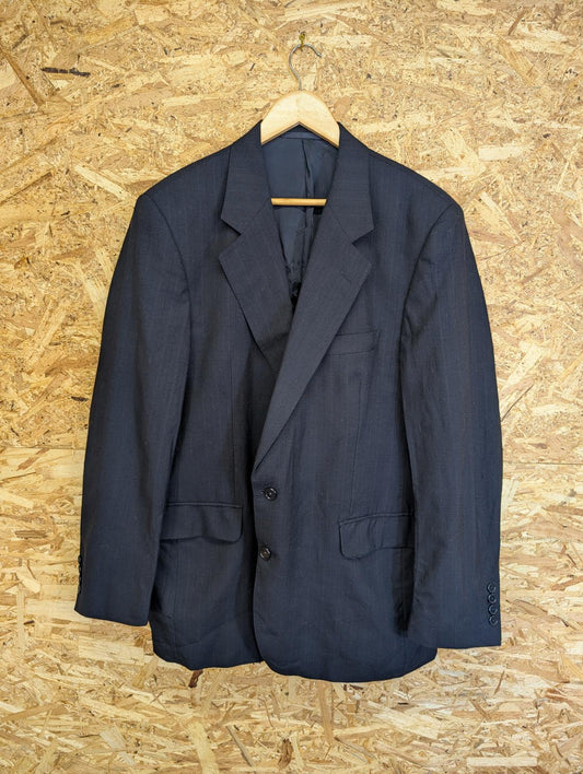 Aquascutum Pure New Wool Blazer 44R XL Navy Blue Jacket Mod Retro Smart