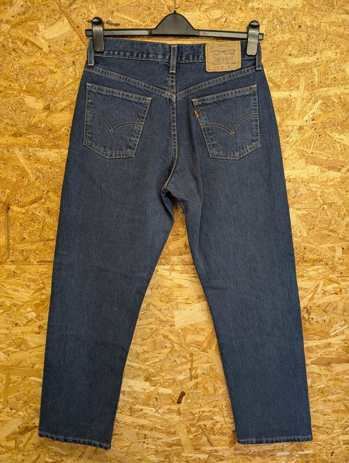 Levis 618 Original Jeans Mens W32 L32 Vintage 90s Navy Blue Denim Straight Fit