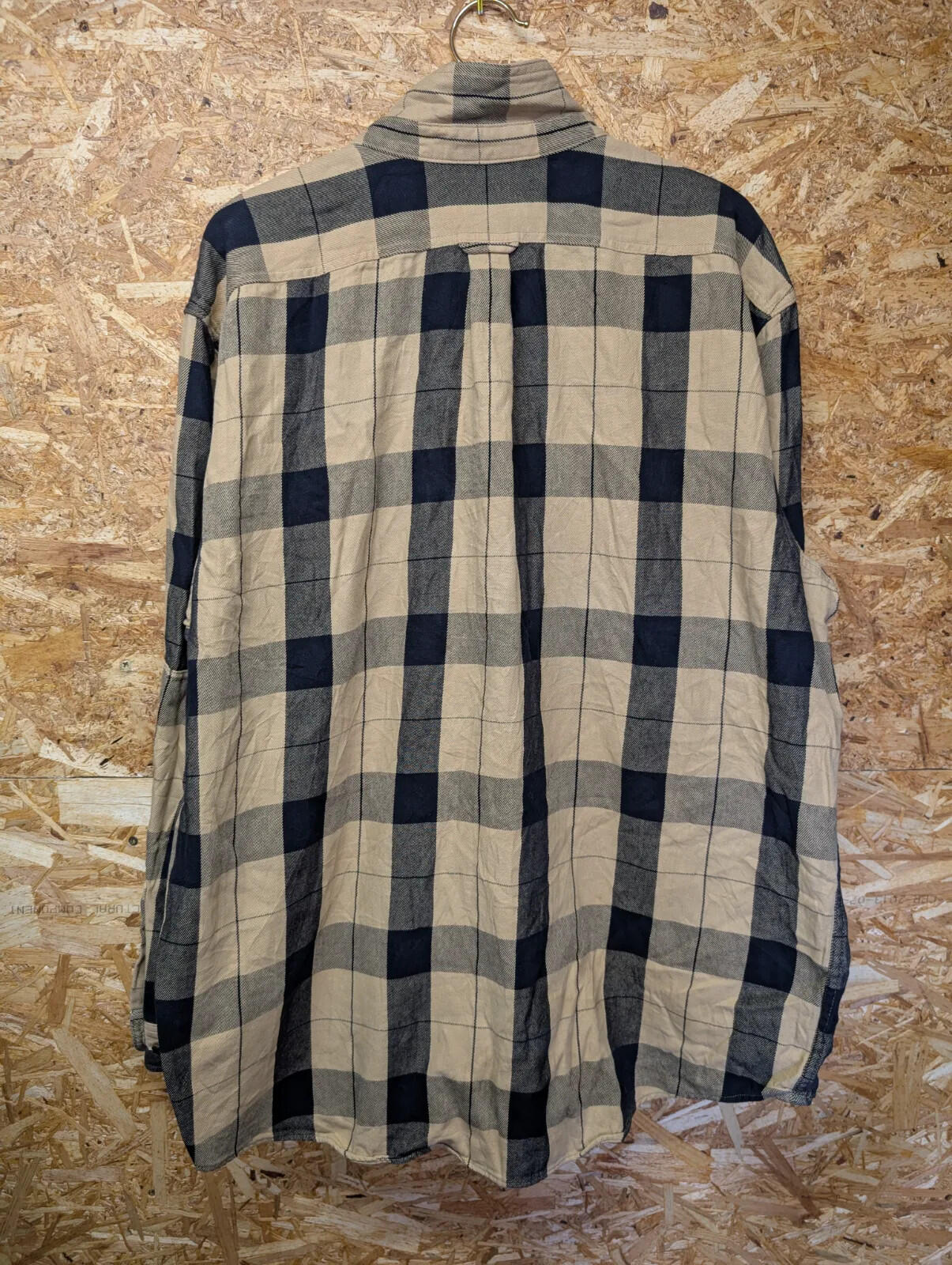 Filson Alaskan Guide Shirt Mens XXXL Beige Black Cotton Plaid Workwear Button