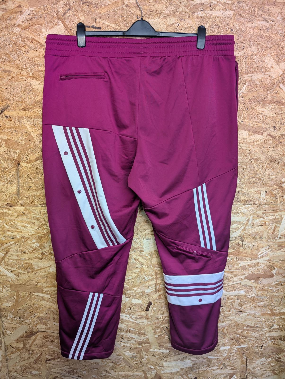 Danielle Cathari x Adidas Poppers W44 Track Pants Joggers Trousers Burgundy