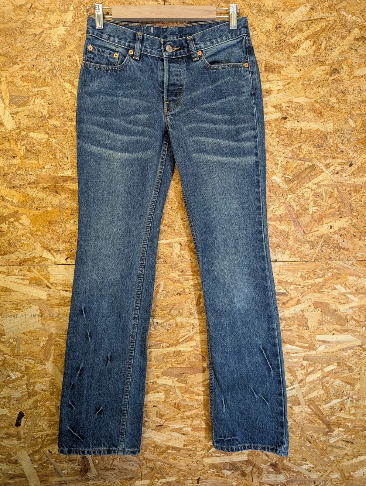 Levis 599 Low Rise Jeans Womens W27 L32 Blue Denim Straight Vintage Y2K 2000s