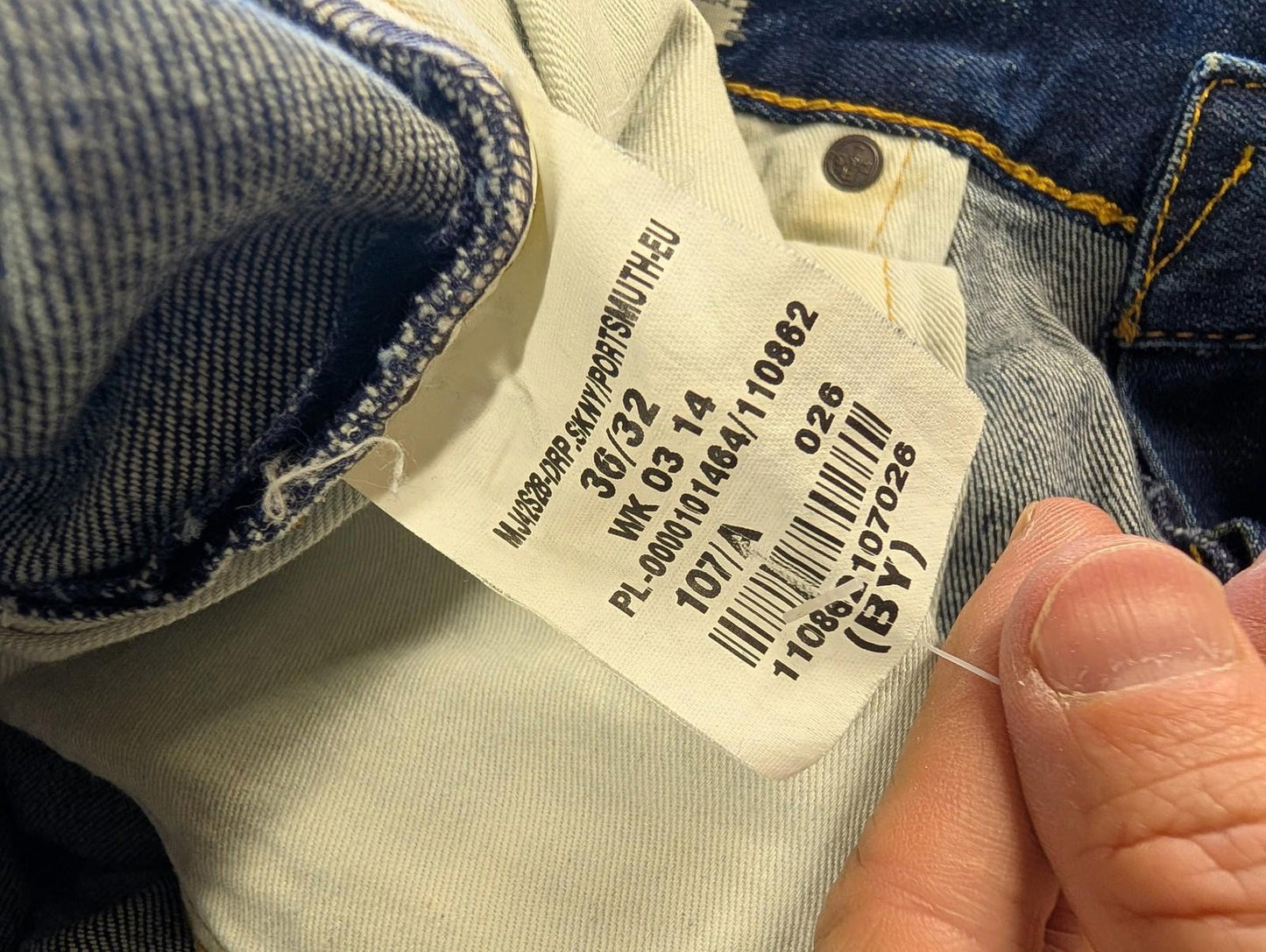 Ralph Lauren Denim & Supply Jeans W36 L32 Dropped Slim Navy Blue Slim RRL Polo