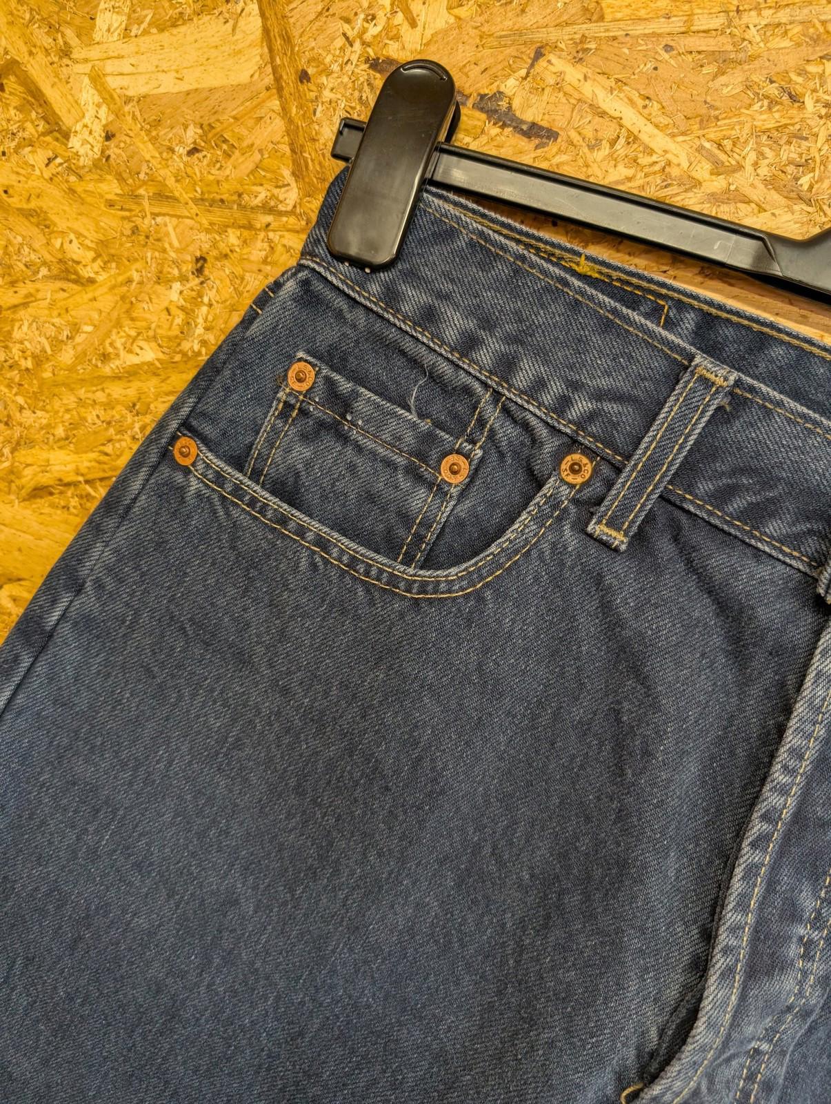 Levis 618 Original Jeans Mens W32 L32 Vintage 90s Navy Blue Denim Straight Fit