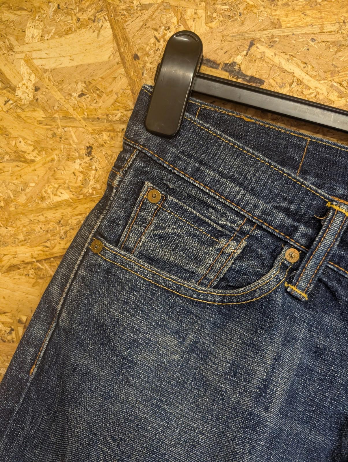 Levis 508 Jeans W30 L32 Men Selvedge Straight Slim Denim Blue Zip Fly Redline