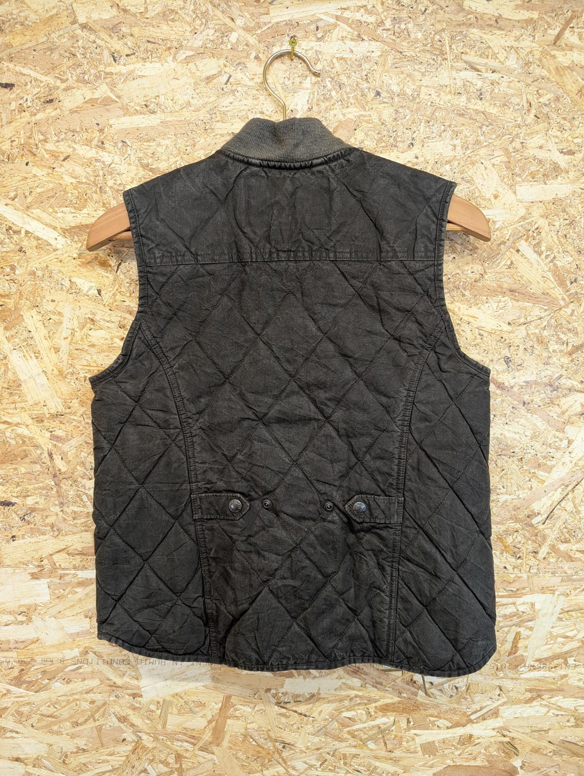 Filson Quilted Vest Brown Womens Medium Padded Tin Cloth Oiled Gilet Body Warmer
