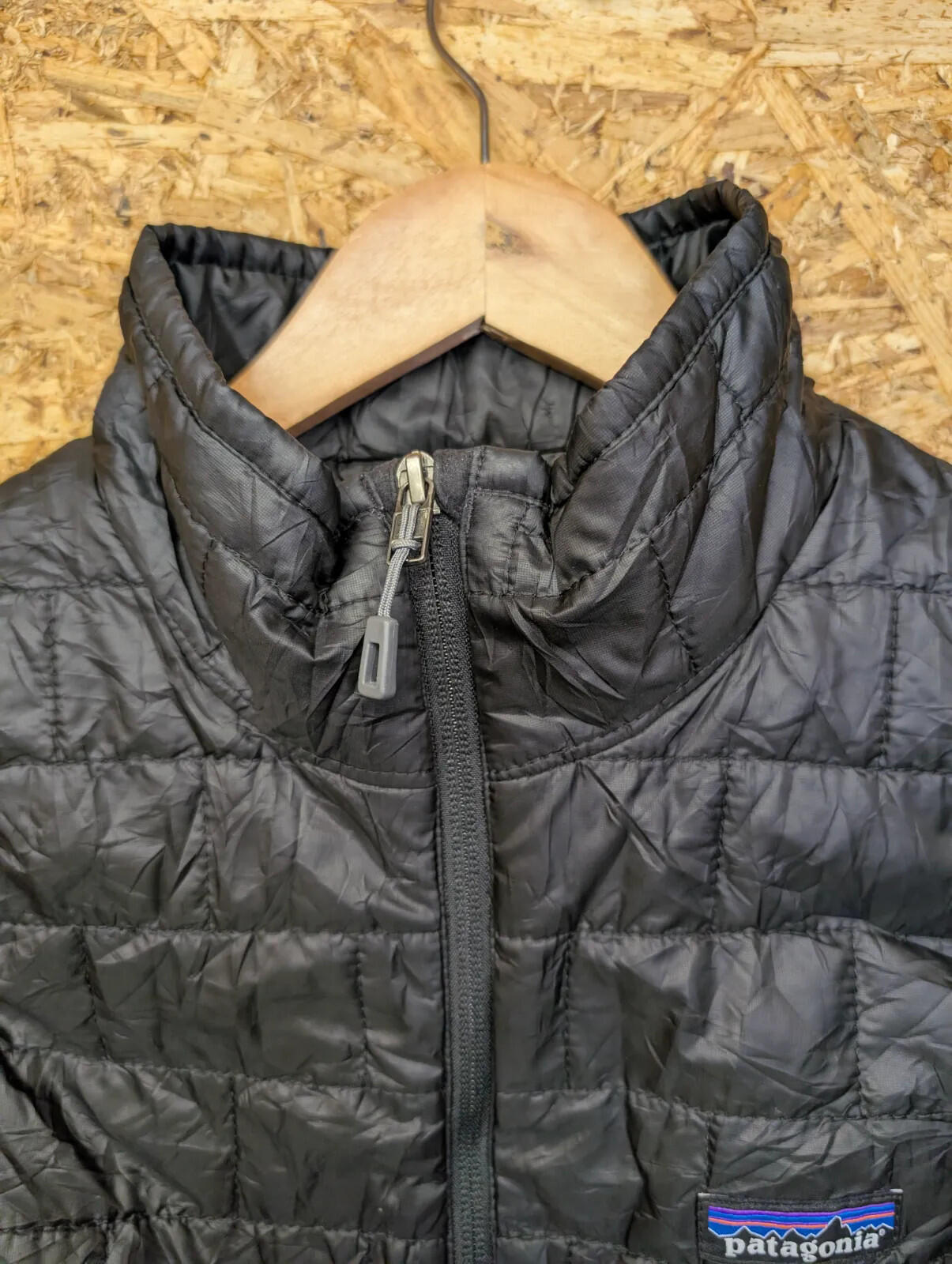 Patagonia Nano Puff Vest Large Women Black Gilet Insulated Bodywarmer Jacket