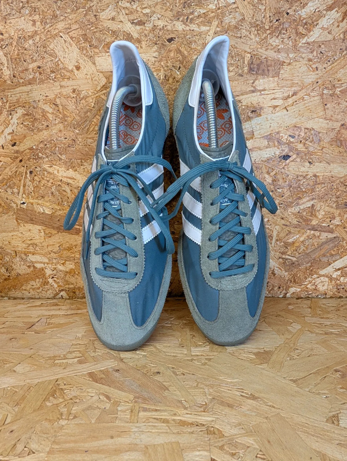 Adidas Originals SL 72 Trainers Mens UK 10.5 Blue Teal Green Suede OG Casuals Oi