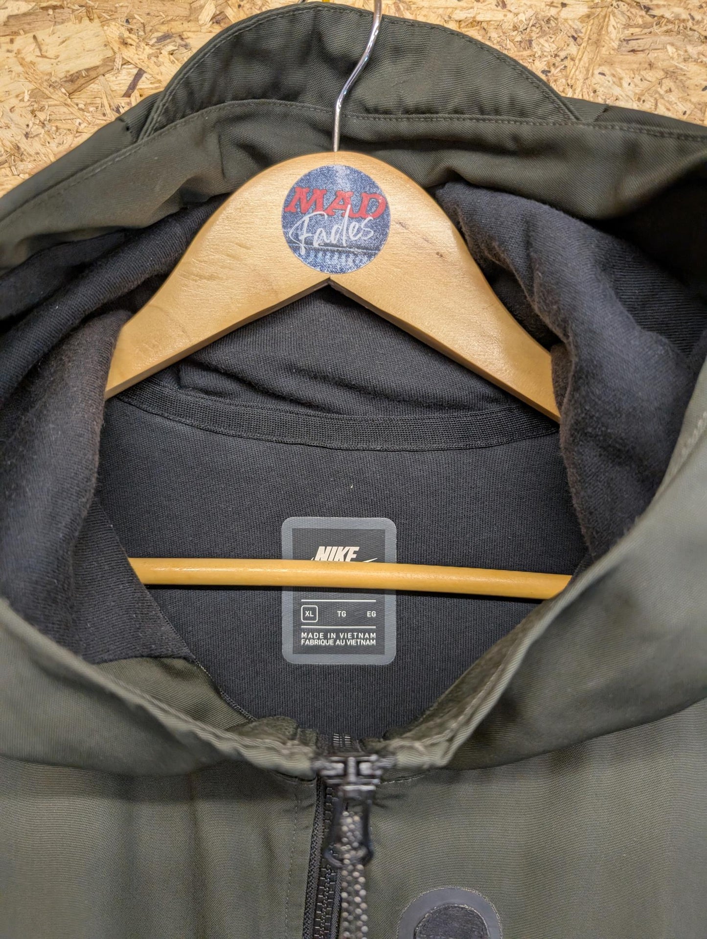 Nike Tech Repel Dark Khaki Green Tracksuit Top Full Zip Hoodie XL