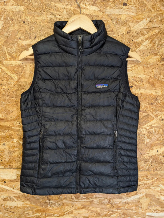 Patagonia Down Sweater Vest Womens Small Black Puffer Gilet Quilted Bodywarmer