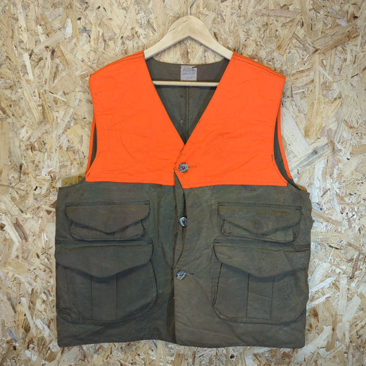 Filson Upland Hunting Vest Outdoor Gilet Body Warmer Waxed Tin Cloth Mens 2XL