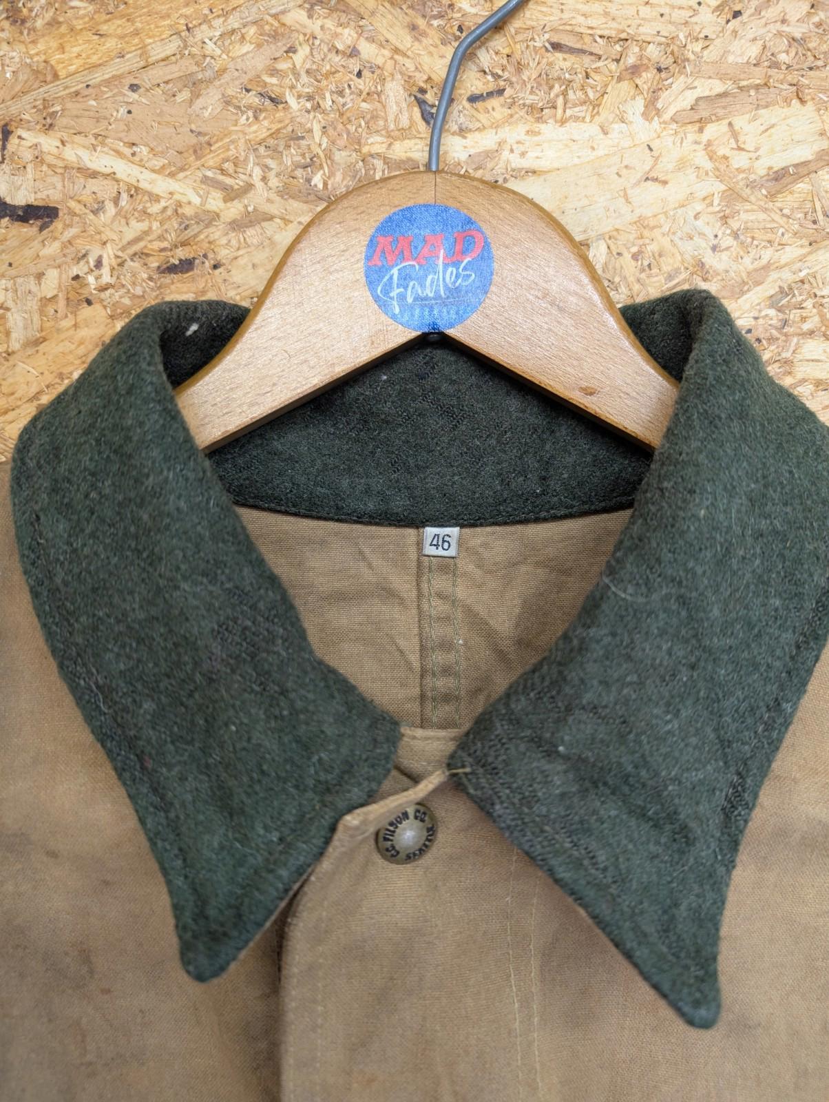 Filson Tin Cloth Field Jacket 2XL 46 Men Hunting Vintage Brown Canvas Duck Coat