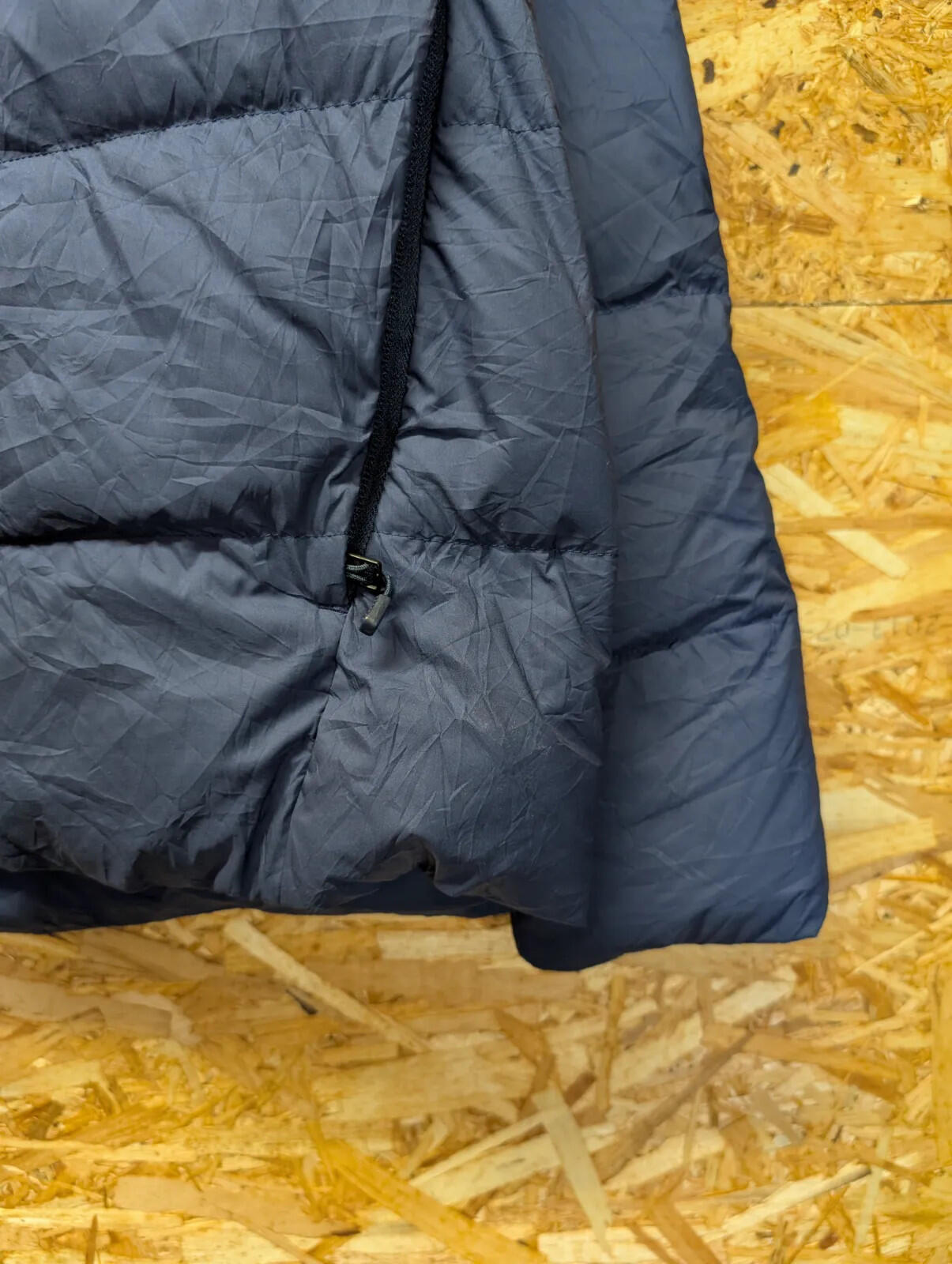 Patagonia Silent Down Jacket Mens Medium Hooded Puffer Blue Down Duck Insulated