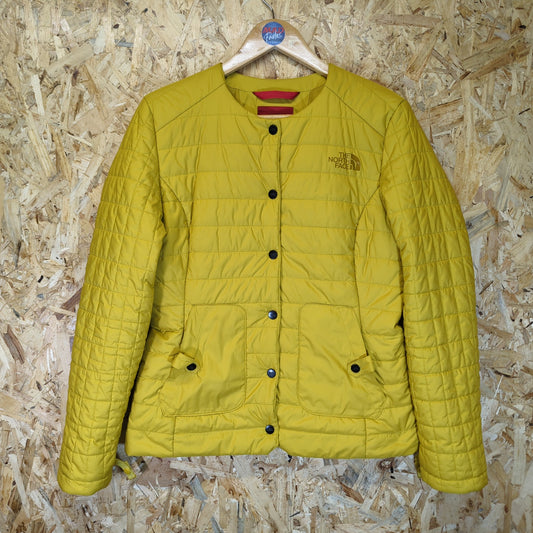 North Face Mustard Yellow City Rev Padded Puffa Jacket Red Label Womens Medium