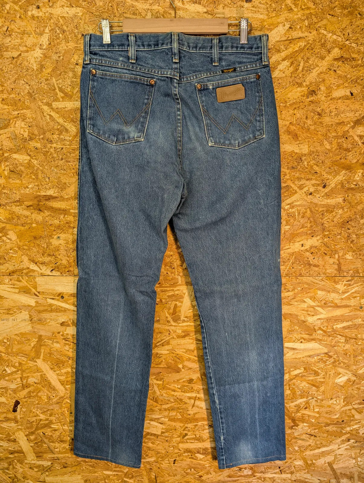 Wrangler 13MWZ Jeans Mens W33 L36 Blue Denim Regular Straight Western Vintage