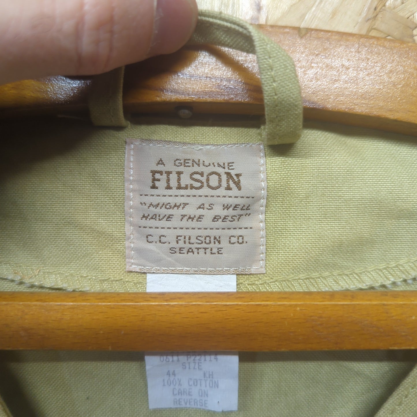 Filson Dry Tin Cruiser Vest Made In USA Style 8 Cloth Gilet Body Warmer 44 XL